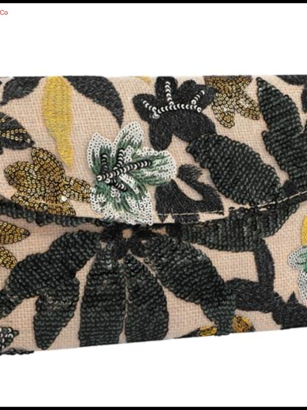 Floral Beaded Clutch Embroidered Sequin Evening Bag Hand Women